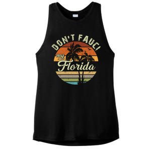 Don't Fauci My Florida Retro Palm Trees Ladies PosiCharge Tri-Blend Wicking Tank