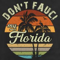 Don't Fauci My Florida Retro Palm Trees Adult Drive Performance Visor