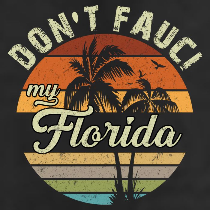 Don't Fauci My Florida Retro Palm Trees Adult Drive Performance Visor