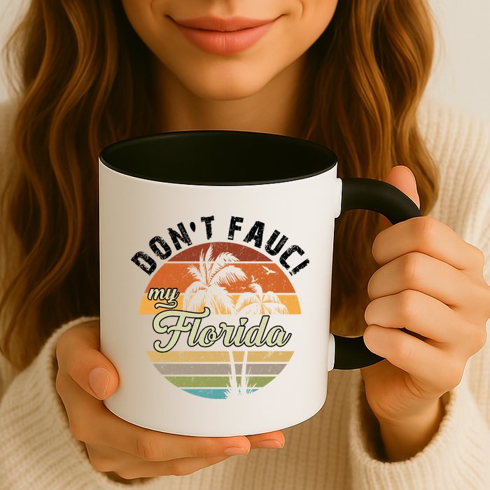 Don't Fauci My Florida Retro Palm Trees Mug