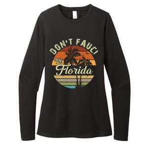 Don't Fauci My Florida Retro Palm Trees Womens CVC Long Sleeve Shirt