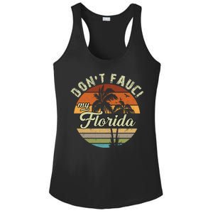 Don't Fauci My Florida Retro Palm Trees Ladies PosiCharge Competitor Racerback Tank