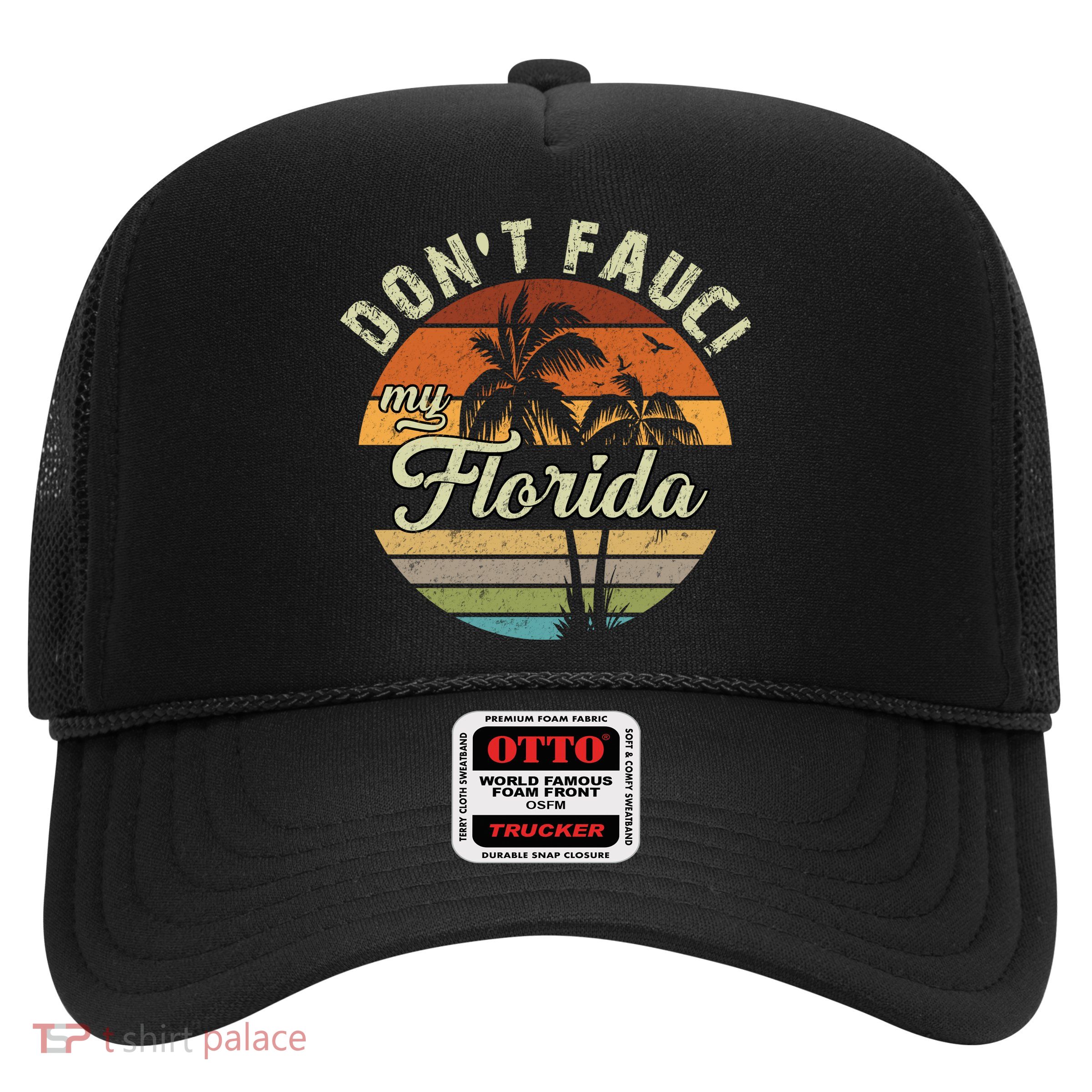 Don't Fauci My Florida Retro Palm Trees Trucker Hat