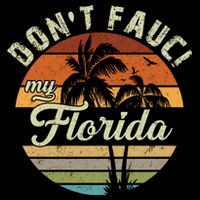 Don't Fauci My Florida Retro Palm Trees Cropped Pullover Crew