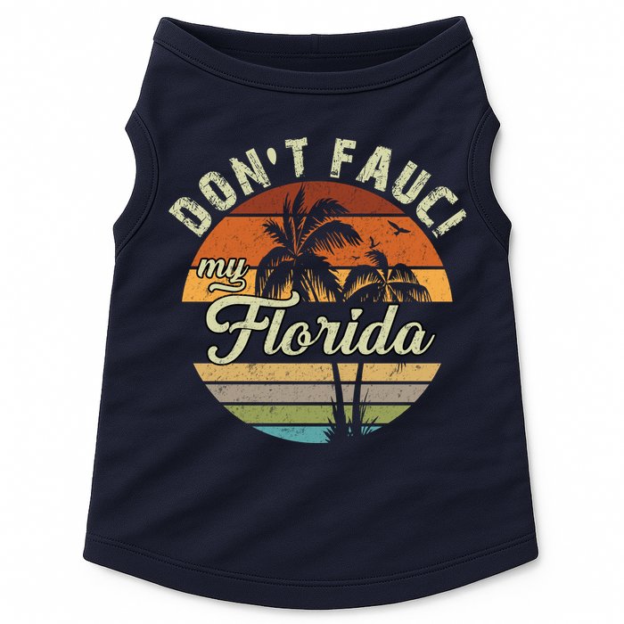 Don't Fauci My Florida Retro Palm Trees Doggie Tank