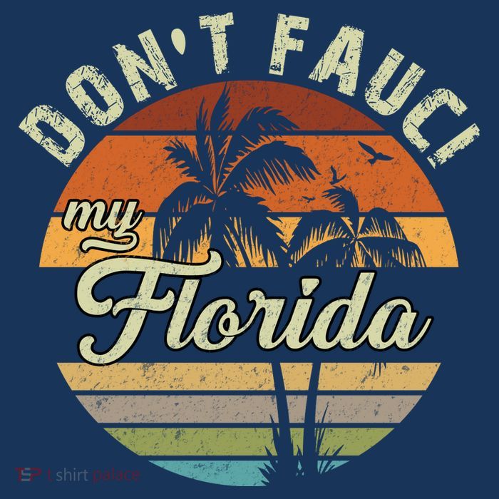 Don't Fauci My Florida Retro Palm Trees Button