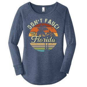 Don't Fauci My Florida Retro Palm Trees Women's Perfect Tri Tunic Long Sleeve Shirt