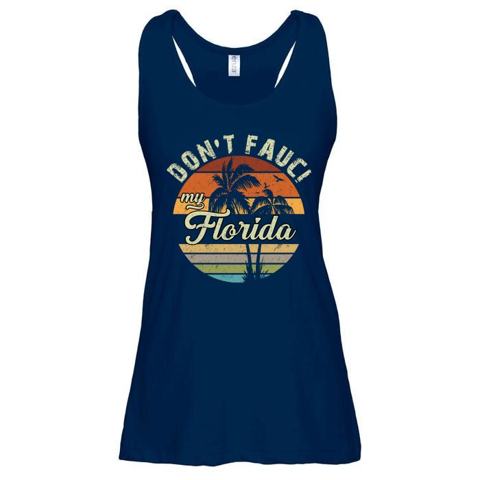 Don't Fauci My Florida Retro Palm Trees Ladies Essential Flowy Tank