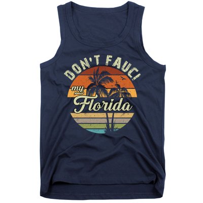 Don't Fauci My Florida Retro Palm Trees Tank Top