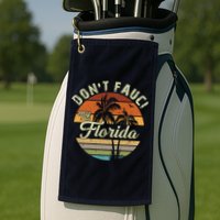 Don't Fauci My Florida Retro Palm Trees Golf Towel