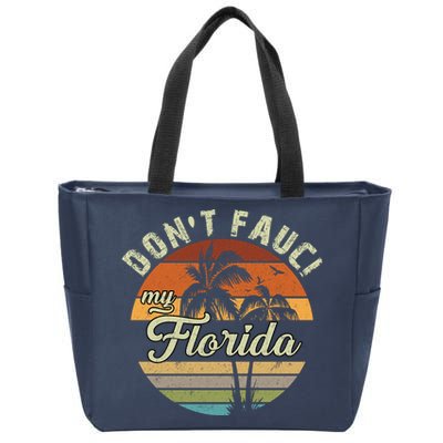Don't Fauci My Florida Retro Palm Trees Zip Tote Bag