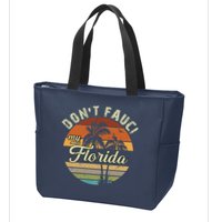 Don't Fauci My Florida Retro Palm Trees Zip Tote Bag