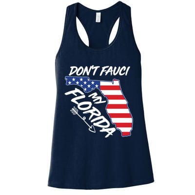 Don't Fauci My Florida USA American Flag State Womens Tank Top