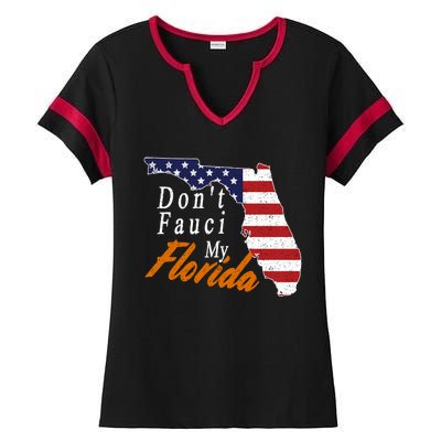 Don't Fauci My Florida Vintage Ladies Halftime Notch Neck Tee