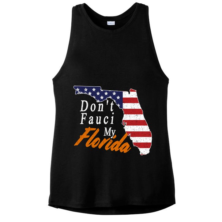 Don't Fauci My Florida Vintage Ladies PosiCharge Tri-Blend Wicking Tank