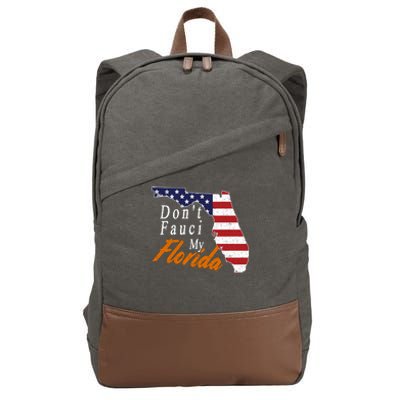 Don't Fauci My Florida Vintage Cotton Canvas Backpack