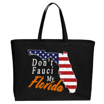 Don't Fauci My Florida Vintage Cotton Canvas Jumbo Tote