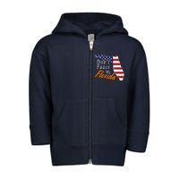 Don't Fauci My Florida Vintage Toddler Zip Fleece Hoodie