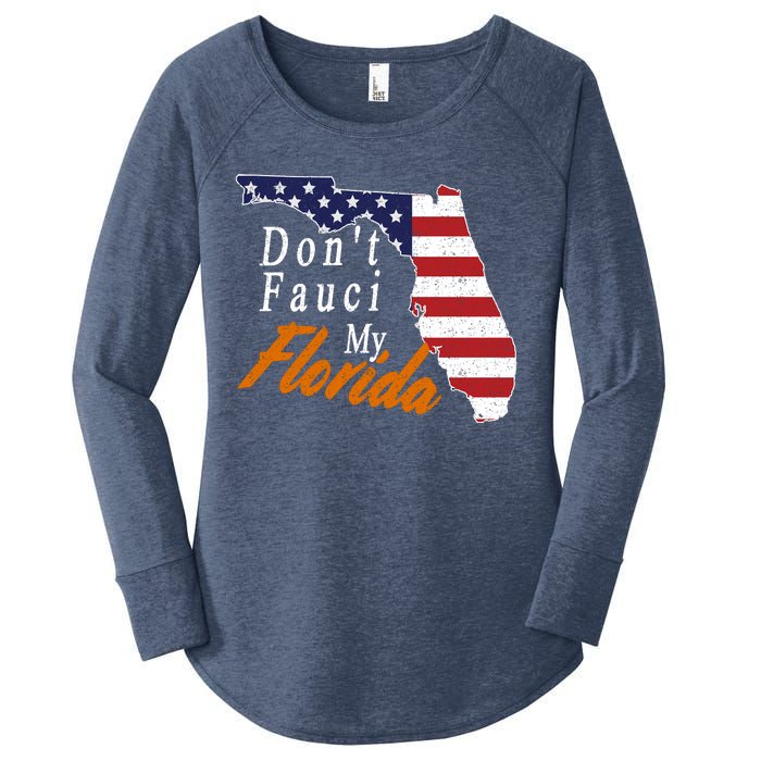 Don't Fauci My Florida Vintage Women's Perfect Tri Tunic Long Sleeve Shirt