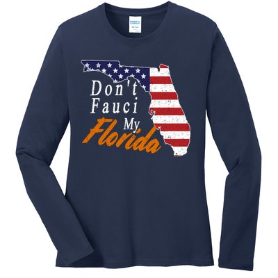 Don't Fauci My Florida Vintage Ladies Long Sleeve Shirt