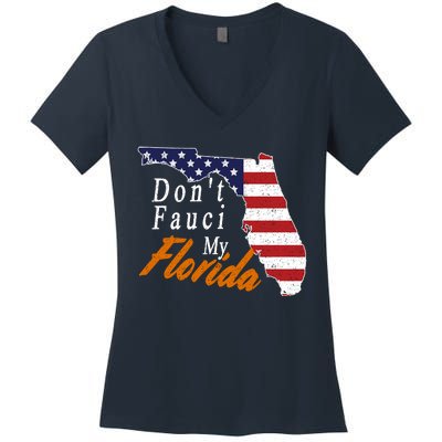 Don't Fauci My Florida Vintage Women's V-Neck T-Shirt