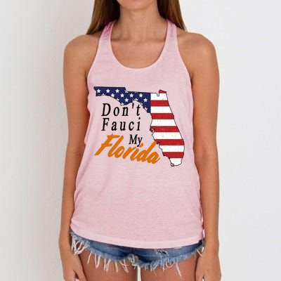 Don't Fauci My Florida Vintage Women's Knotted Racerback Tank