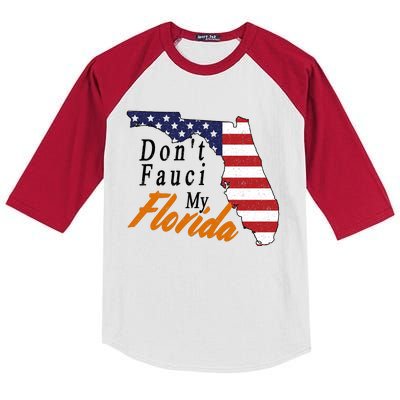 Don't Fauci My Florida Vintage Kids Colorblock Raglan Jersey