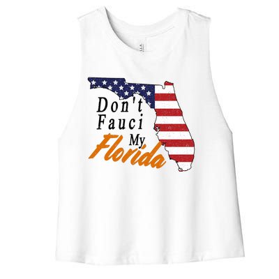 Don't Fauci My Florida Vintage Women's Racerback Cropped Tank