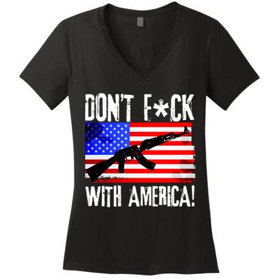 Don't F*ck With America! Women's V-Neck T-Shirt
