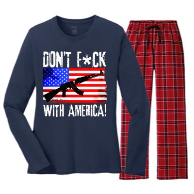 Don't F*ck With America! Women's Long Sleeve Flannel Pajama Set 