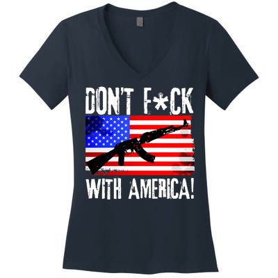 Don't F*ck With America! Women's V-Neck T-Shirt