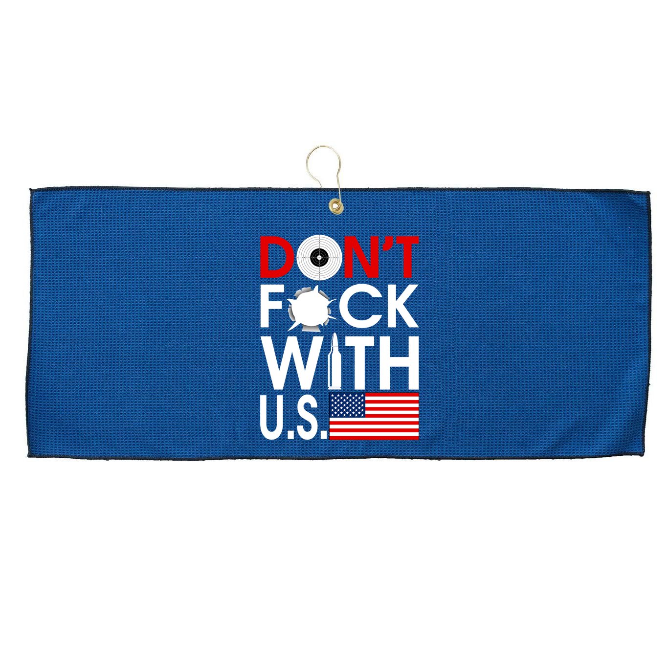 Don't F*ck With US Large Microfiber Waffle Golf Towel