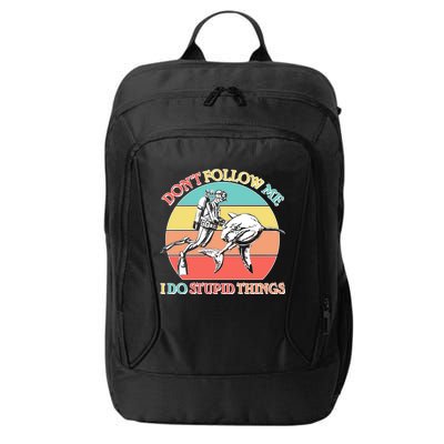 Don't Follow Me I Do Stupid Things Scuba Diver City Backpack