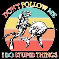 Don't Follow Me I Do Stupid Things Scuba Diver Impact Tech Backpack