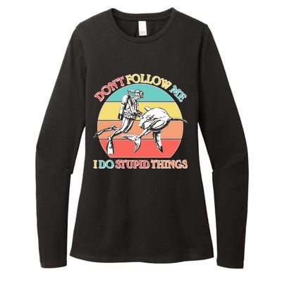 Don't Follow Me I Do Stupid Things Scuba Diver Womens CVC Long Sleeve Shirt