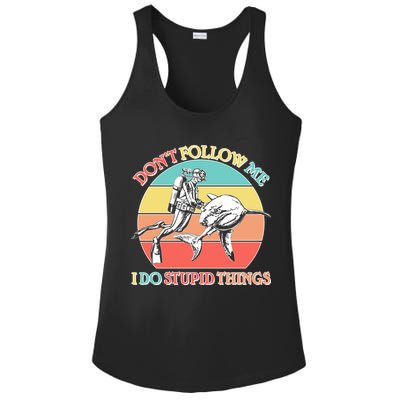 Don't Follow Me I Do Stupid Things Scuba Diver Ladies PosiCharge Competitor Racerback Tank