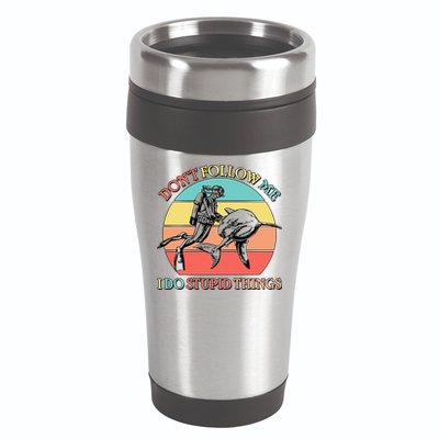 Don't Follow Me I Do Stupid Things Scuba Diver 16oz Travel Tumbler