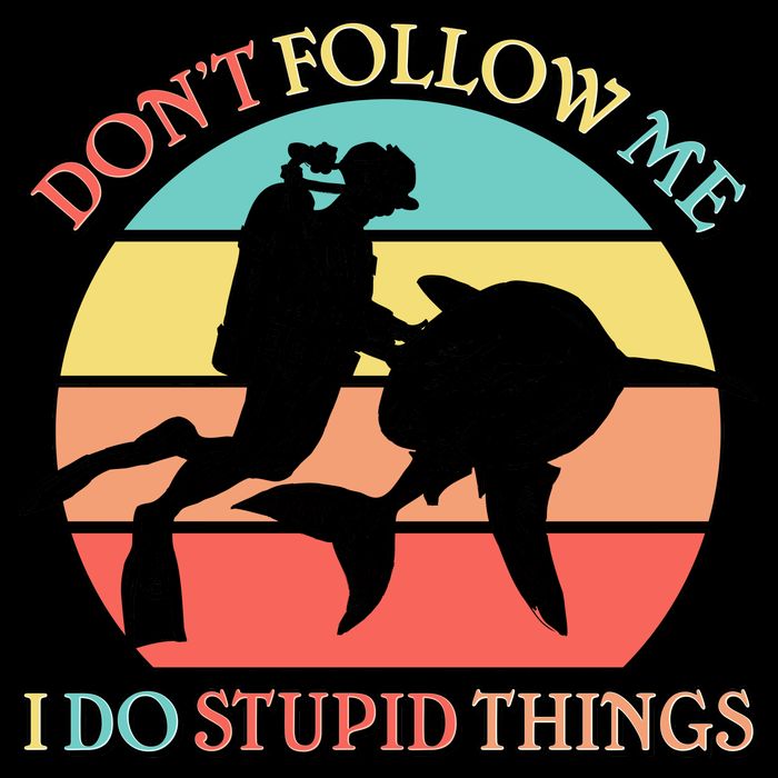 Don't Follow Me I Do Stupid Things Scuba Diver 16oz Travel Tumbler