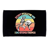 Don't Follow Me I Do Stupid Things Scuba Diver Microfiber Hand Towel