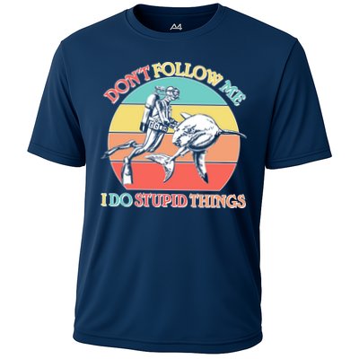 Don't Follow Me I Do Stupid Things Scuba Diver Performance Shirt