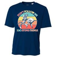 Don't Follow Me I Do Stupid Things Scuba Diver Cooling Performance Crew T-Shirt