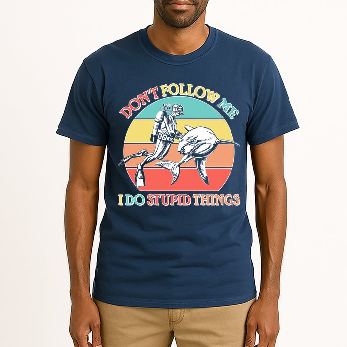 Don't Follow Me I Do Stupid Things Scuba Diver Tall T-Shirt