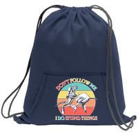 Don't Follow Me I Do Stupid Things Scuba Diver Sweatshirt Cinch Pack Bag