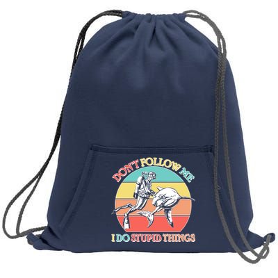 Don't Follow Me I Do Stupid Things Scuba Diver Sweatshirt Cinch Pack Bag