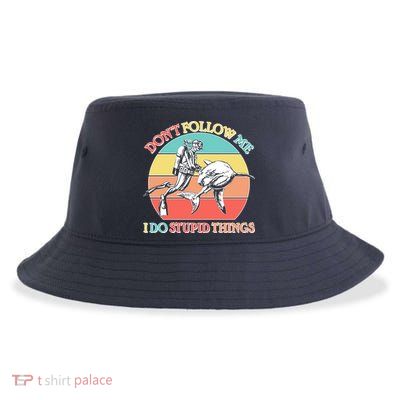 Don't Follow Me I Do Stupid Things Scuba Diver Sustainable Bucket Hat
