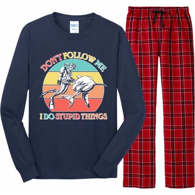 Don't Follow Me I Do Stupid Things Scuba Diver Long Sleeve Pajama Set