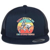 Don't Follow Me I Do Stupid Things Scuba Diver Flat Bill Trucker Hat