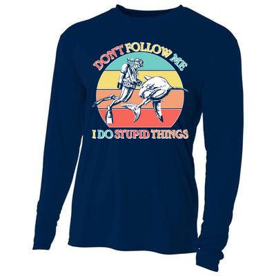 Don't Follow Me I Do Stupid Things Scuba Diver Cooling Performance Long Sleeve Crew