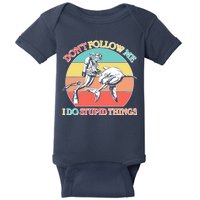 Don't Follow Me I Do Stupid Things Scuba Diver Baby Bodysuit