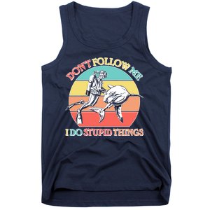 Don't Follow Me I Do Stupid Things Scuba Diver Tank Top